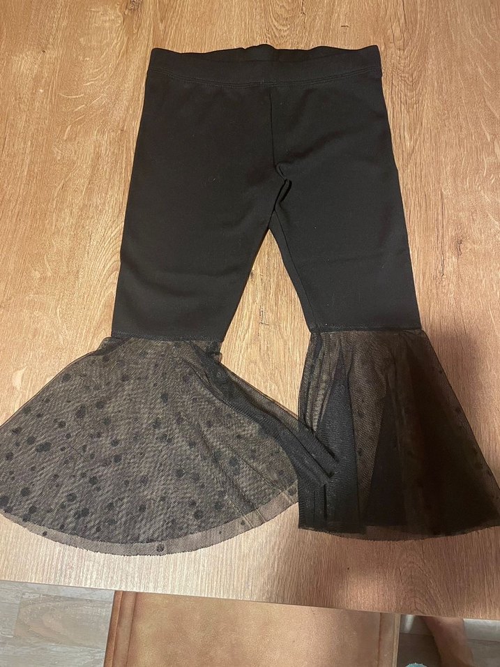 Kız Çocuk Siyah İspanyolPaça Pantalon - Görsel 2