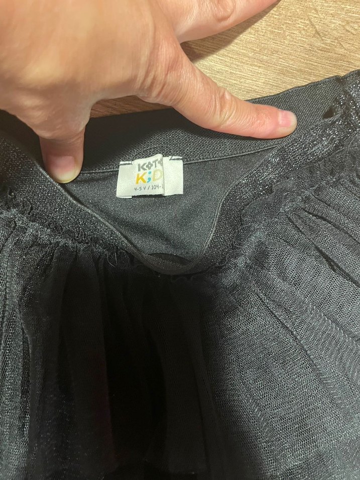 Kız Çocuk Siyah Fırfırlı Gotik Etek - Görsel 4