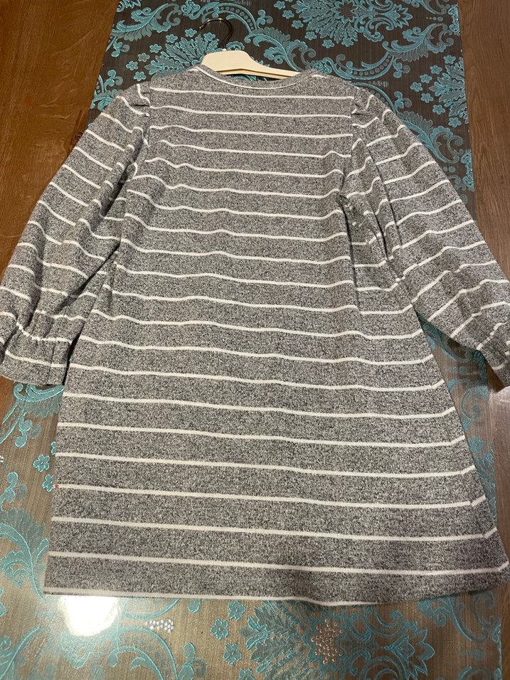 Denokids Uzun Kollu Kolları Fırfırlı Gri Kız Elbisesi - Görsel 2