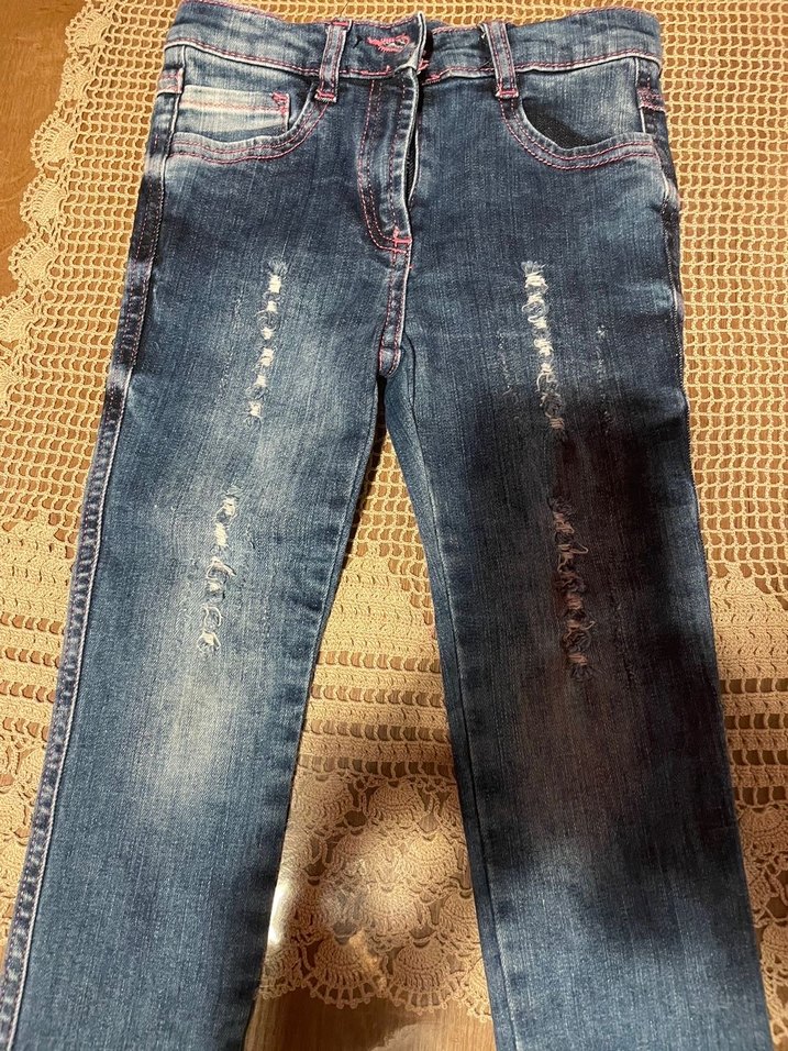 Kız Çocuk Panço Denim Pantolon - Görsel 2