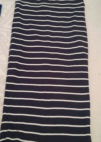 , Yırtmaçlı, Lacivert etek kalem penye - Görsel 3