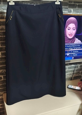 Füme Uzun Kadın Etek 48 BEDEN - Görsel 5