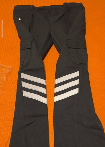 Özel Güvenlik Siyah Çizgili Erkek Kemerli Pantolon - Görsel 2