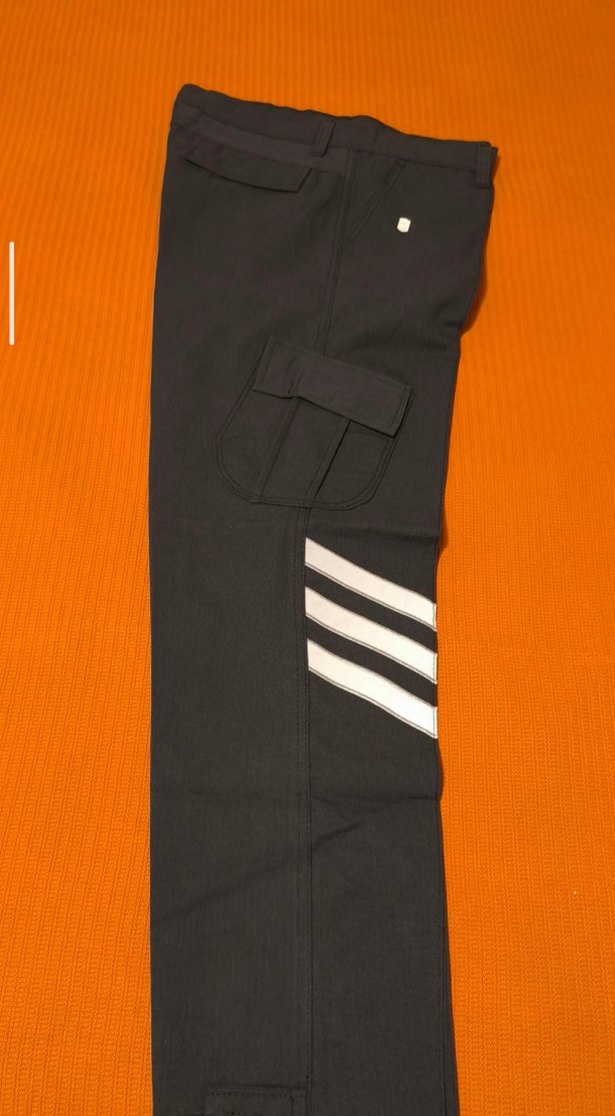 Özel Güvenlik Siyah Çizgili Erkek Kemerli Pantolon - Görsel 4