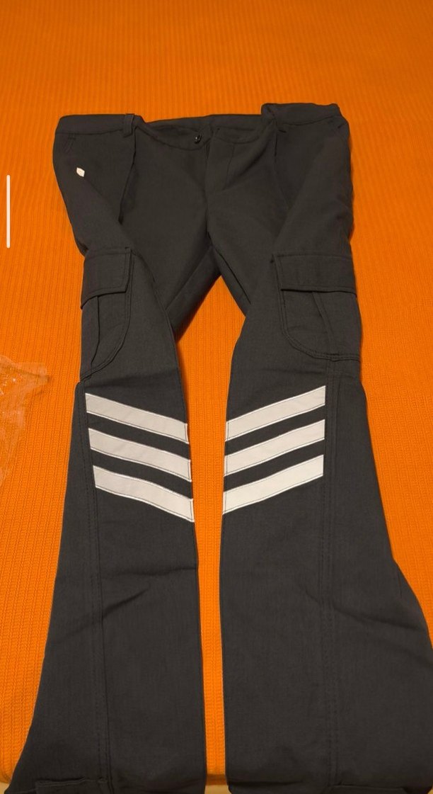 Özel Güvenlik Siyah Çizgili Erkek Kemerli Pantolon - Görsel 2