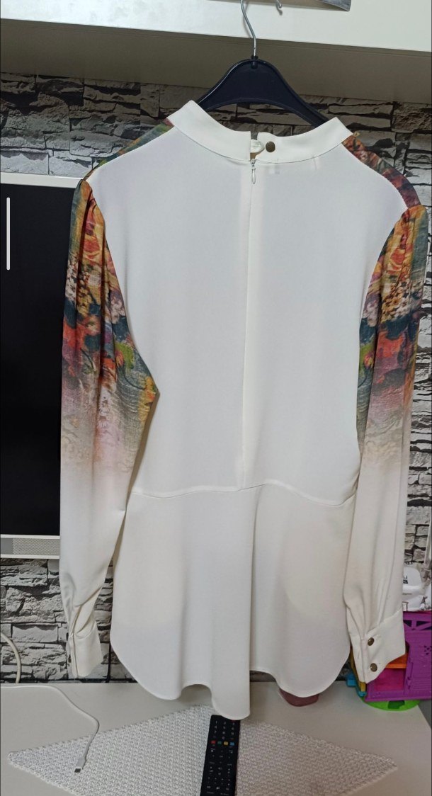 Uzun Kollu Bohem Çok Renkli Bluz - Görsel 4