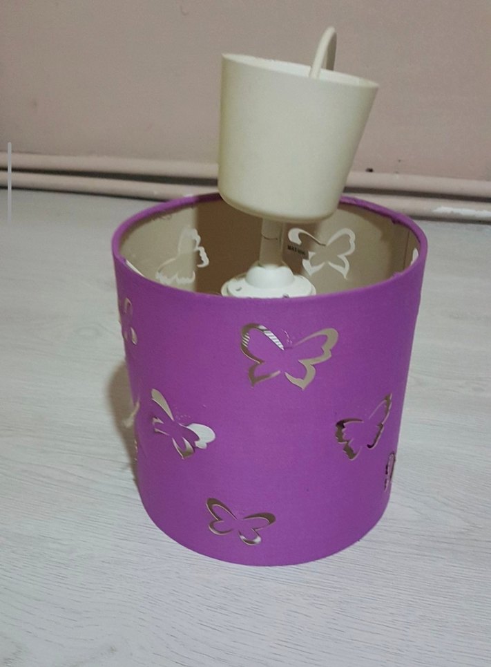 Mor Kelebek Desenli Sarkıt Avize - Görsel 3