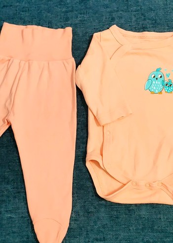 3 Adet Bebek Kız takımı 0-3 ay - Görsel 2