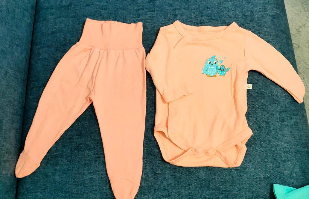 3 Adet Bebek Kız takımı 0-3 ay - Görsel 2