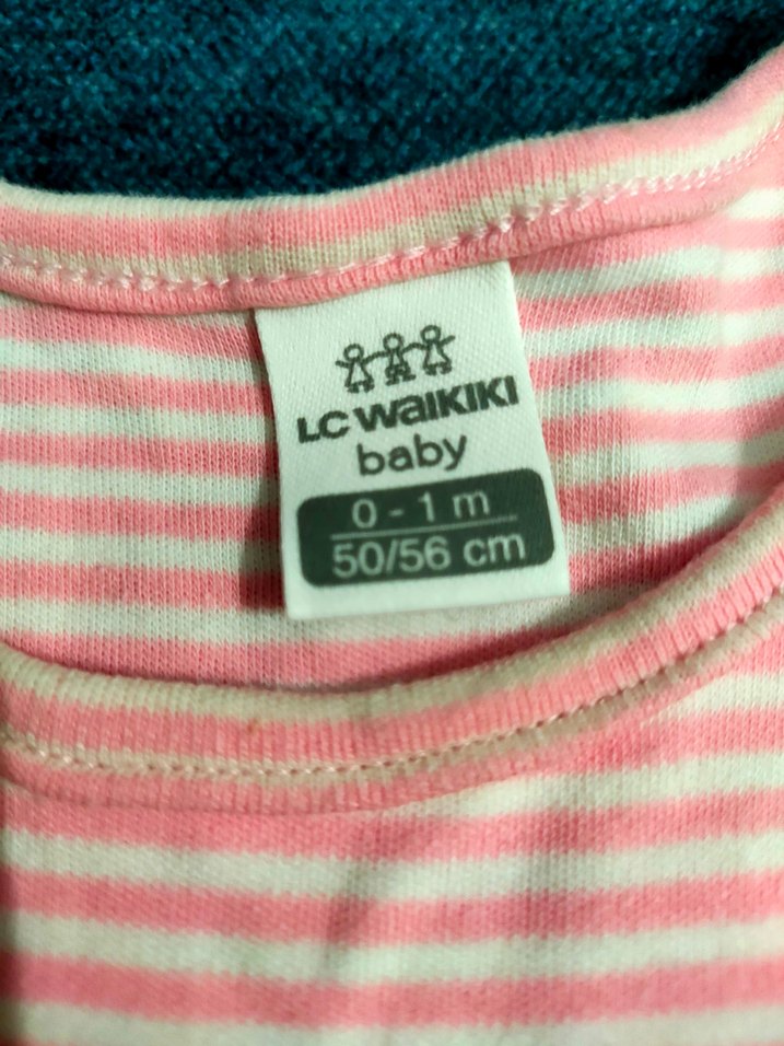 Renkli Desenli Örgü Pembe Bebek Kız Tulum - Görsel 2