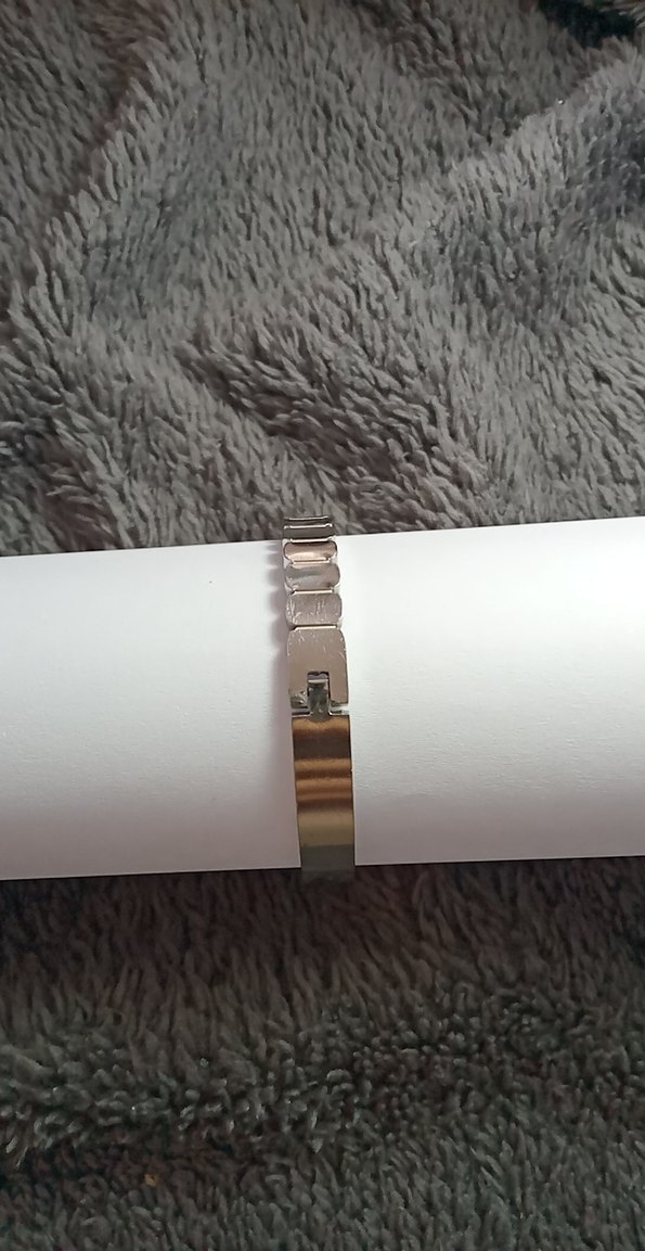 Zincir Detaylı Bej Kadın Bileklik, ÇELİK - Görsel 3