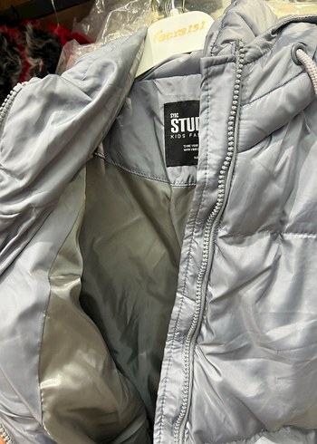 Gri Kapüşonlu Kadın Kışlık Mont - Görsel 2