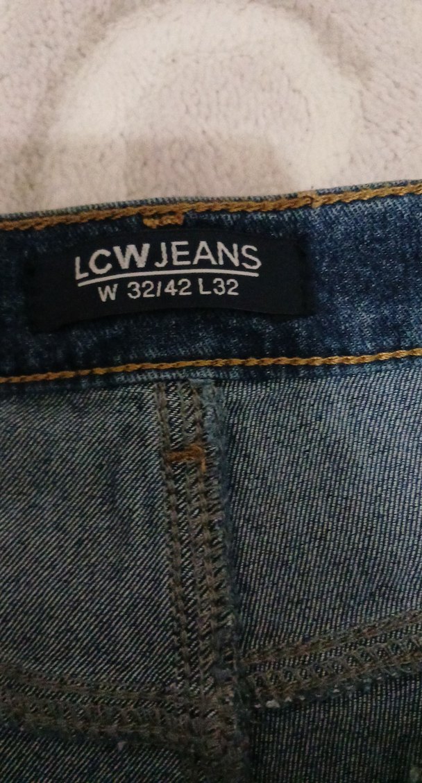 Kadın Mavi Bol Kesim Midi Denim Jean - Görsel 3