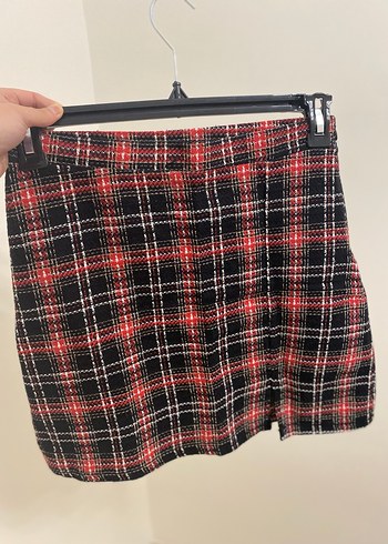 Oduncu Kırmızı Ekose Mini Etek - Görsel 2