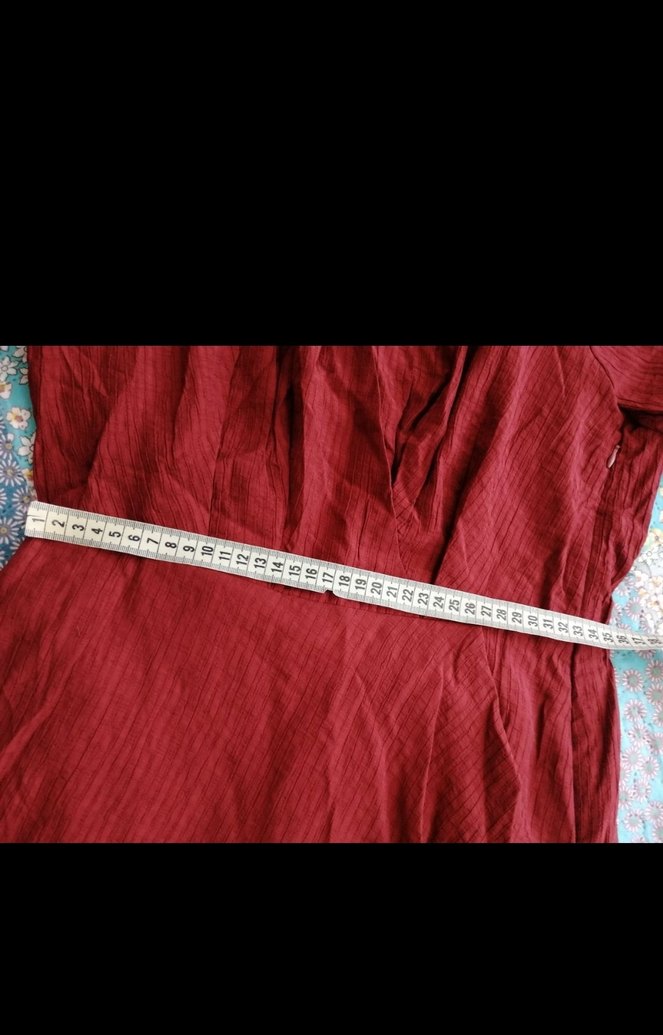 Mango Bordo Drapeli V Yakalı Mini Elbise - Görsel 5