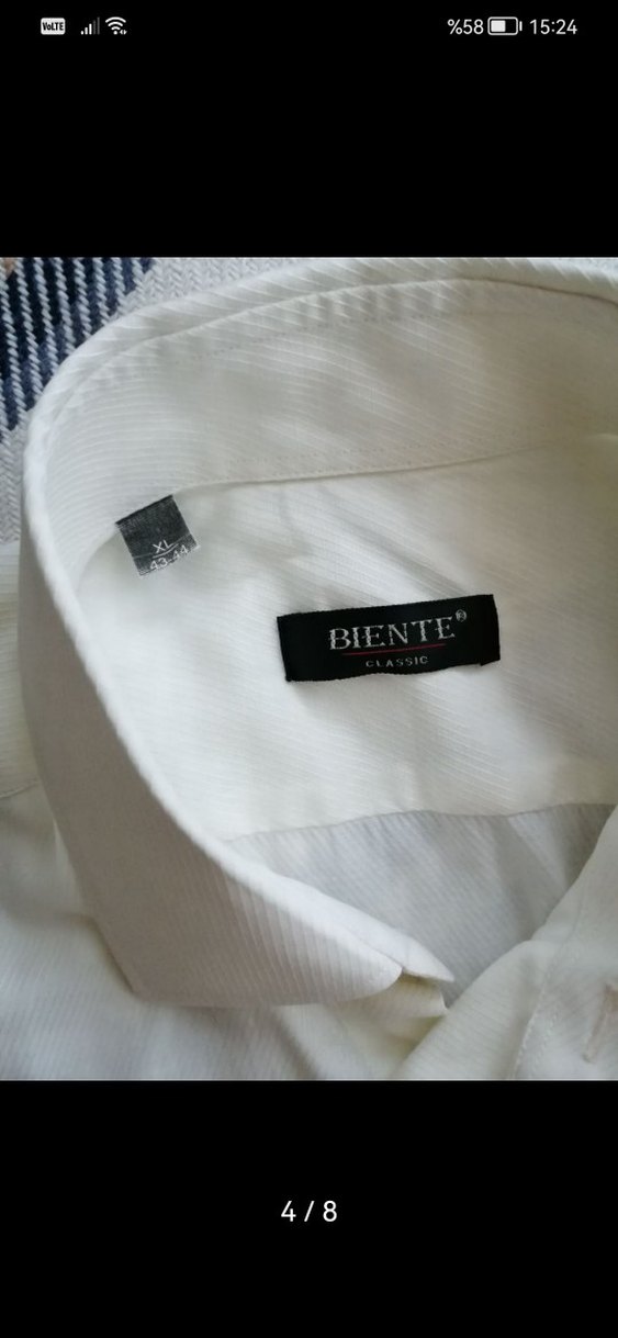 Beyaz Uzun Kollu Erkek Gömlek - Görsel 4