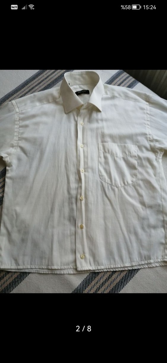 Beyaz Uzun Kollu Erkek Gömlek - Görsel 2