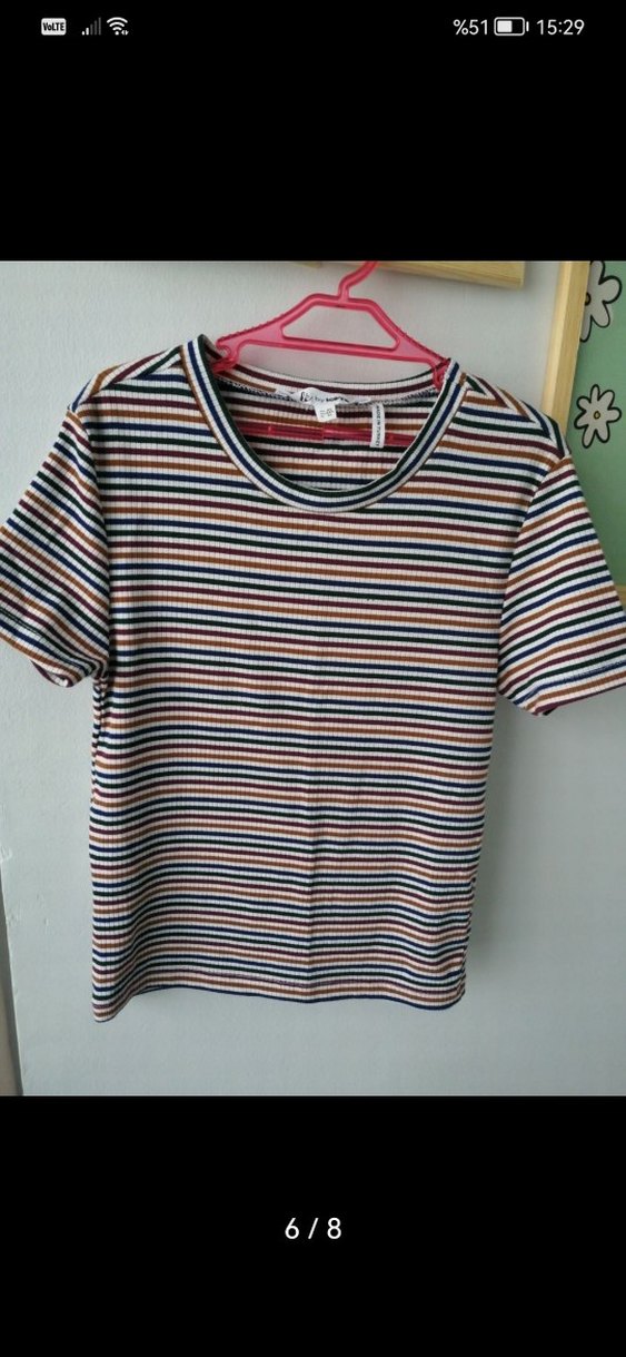 2'li Kısa kollu fitilli tişört - Görsel 5