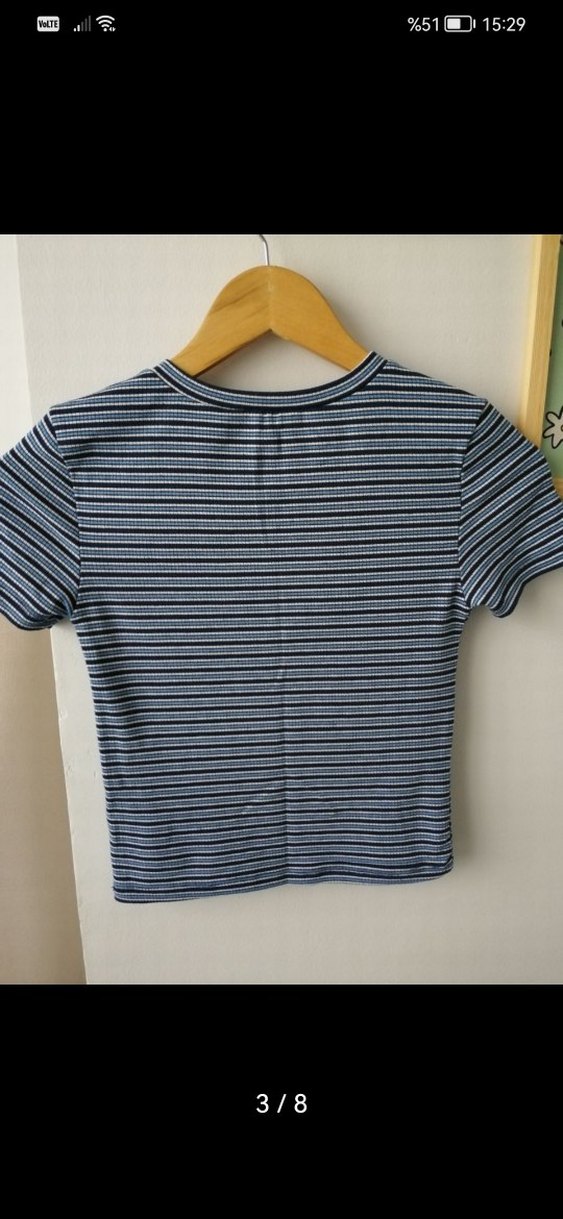 2'li Kısa kollu fitilli tişört - Görsel 3