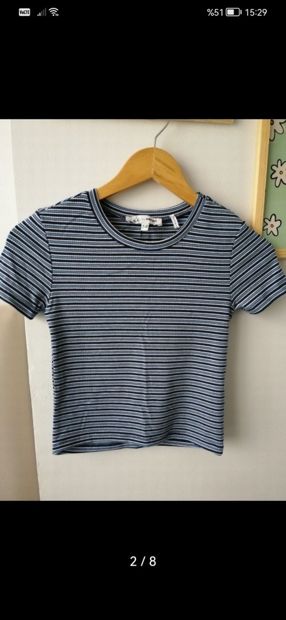 2'li Kısa kollu fitilli tişört - Görsel 2