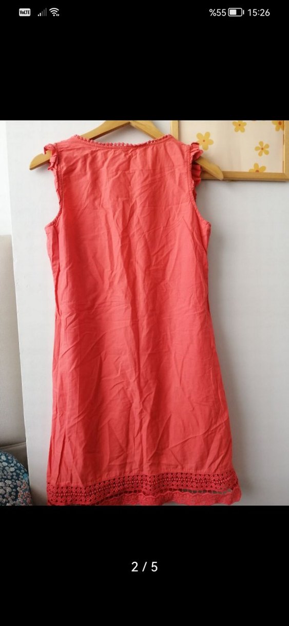 Dantel Detaylı Kolsuz Midi Elbise - Görsel 2