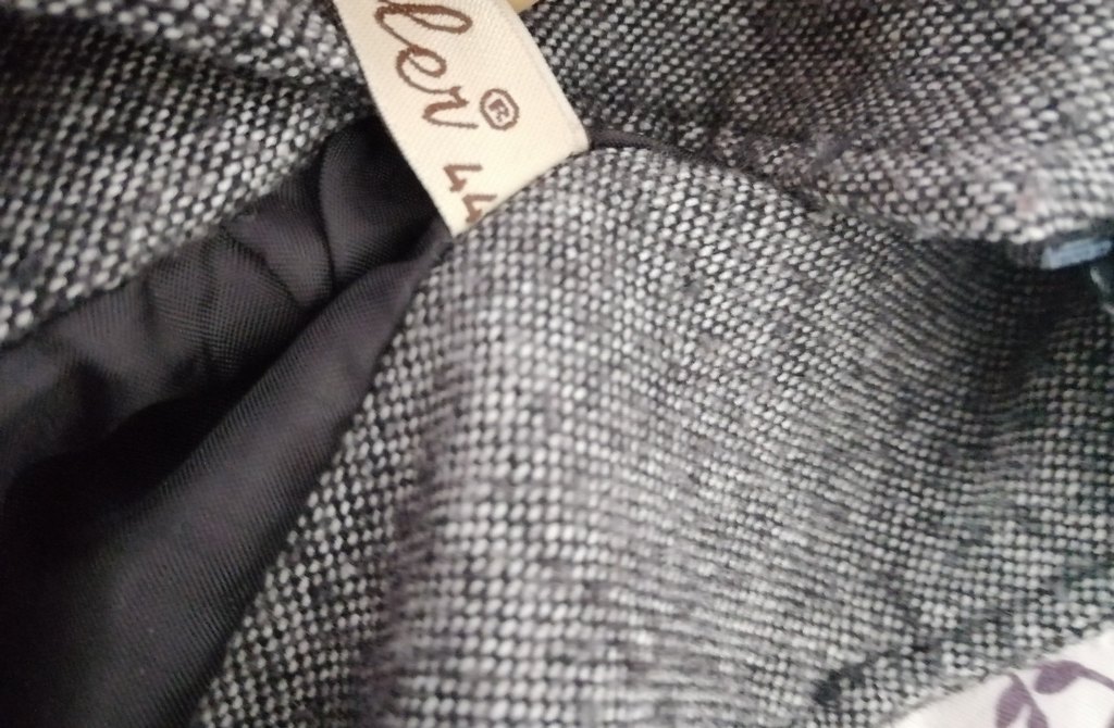 Gri Midi Keten Pilili Kadın Etek - Görsel 2