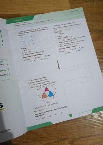 ENS yayınları AYT Matematik Denemeleri - Görsel 2