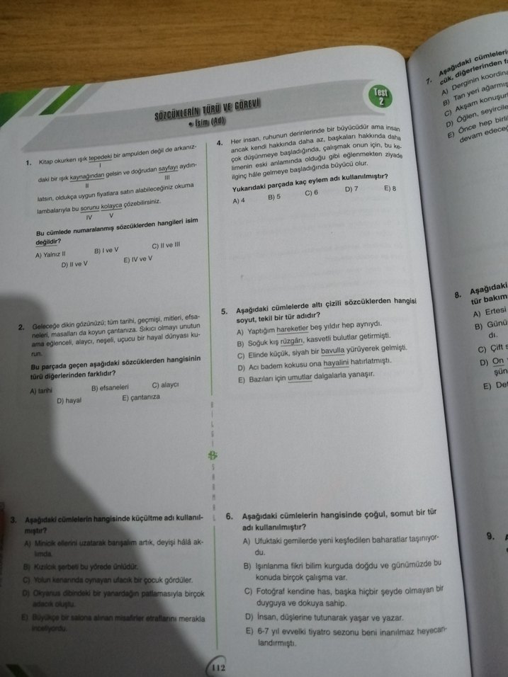 Bilgi sarmal dil bilgisi soru bankası - Görsel 5