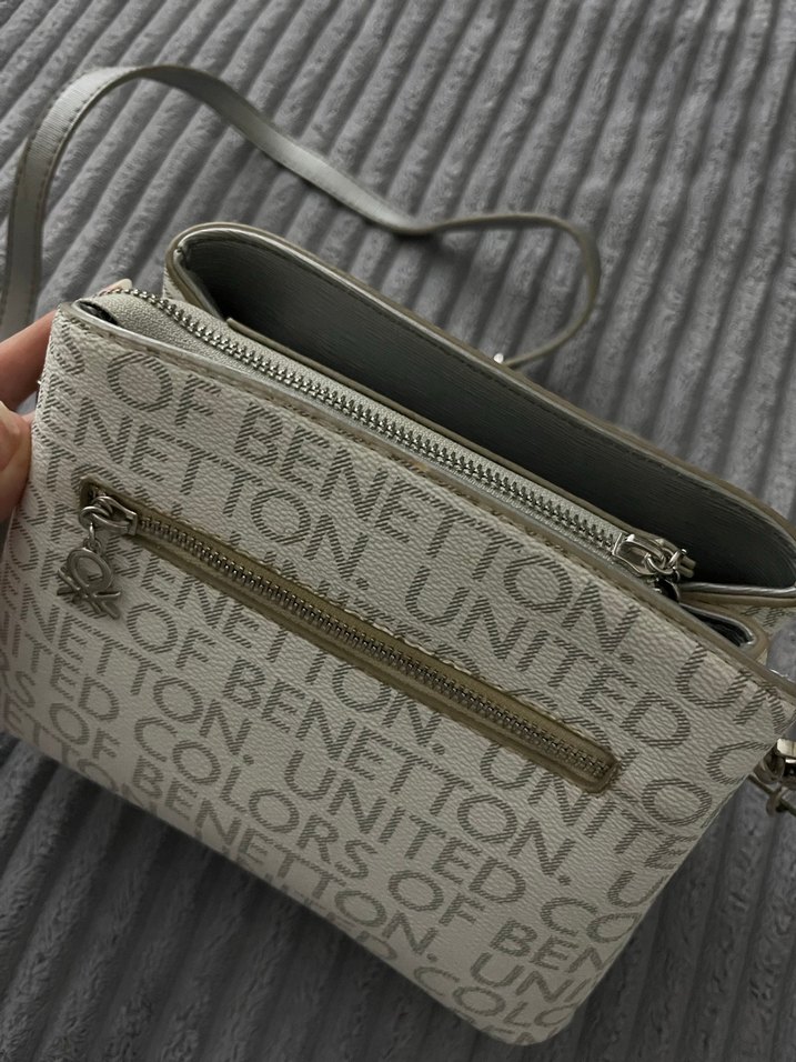 United Colors of Benetton Beyaz Çapraz Çanta - Görsel 5