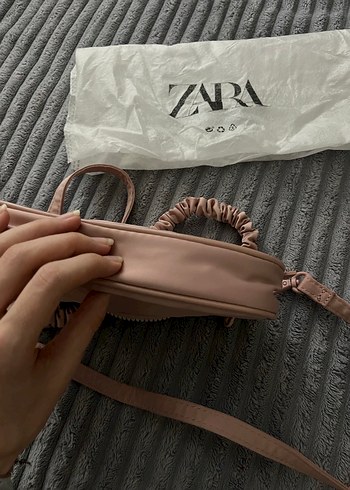 Zara toz pembe Renkli Fermuarlı Kadın Çanta - Görsel 6