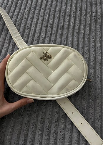 Beyaz Kemerli Kadın bel Çanta - Görsel 6
