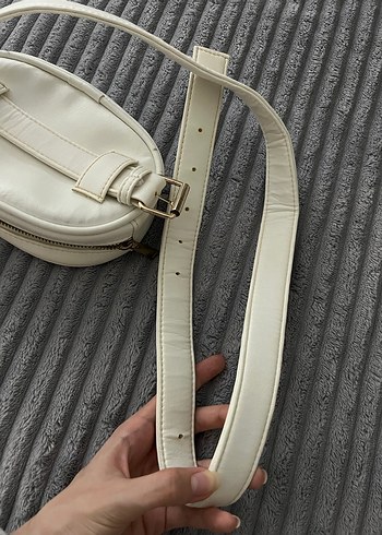 Beyaz Kemerli Kadın bel Çanta - Görsel 4