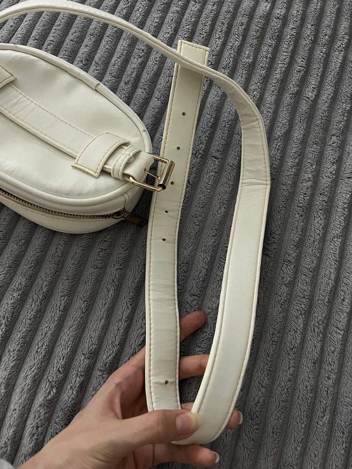 Beyaz Kemerli Kadın bel Çanta - Görsel 4