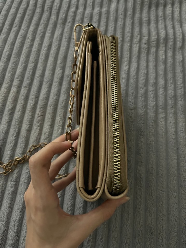 Armine Bej Zincir Detaylı Deri Kadın Çapraz Çanta - Görsel 3