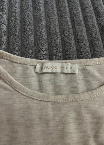 LCW Bej Kadın Uzun Kollu Keten Tişört - Görsel 4