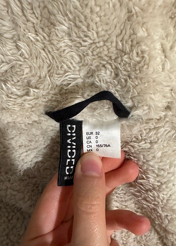 Orjinal H&M Kürklü Siyah Midi Kadın Parka - Görsel 5