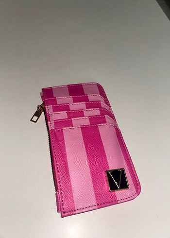 Vıctoria Secret Parlak Pembe Çizgili Kadın Cüzdanı - Görsel 3