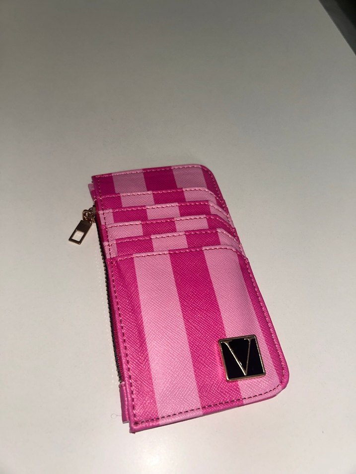 Vıctoria Secret Parlak Pembe Çizgili Kadın Cüzdanı - Görsel 3