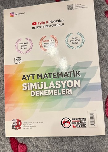 AYT Matematik Simülasyon Denemeleri 10 tane deneme - Görsel 4