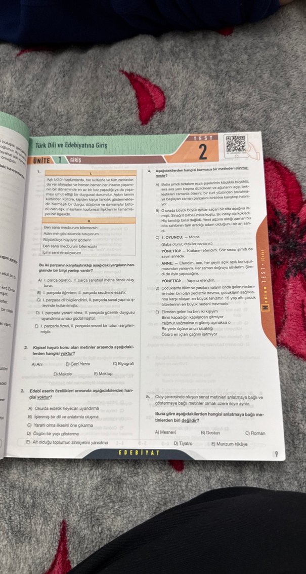 Avantaj Yayınları AYT Edebiyat Soru Bankası - Görsel 3
