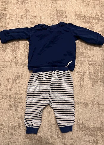 Uzun Kollu Mavi Bebek Takımı - Görsel 2