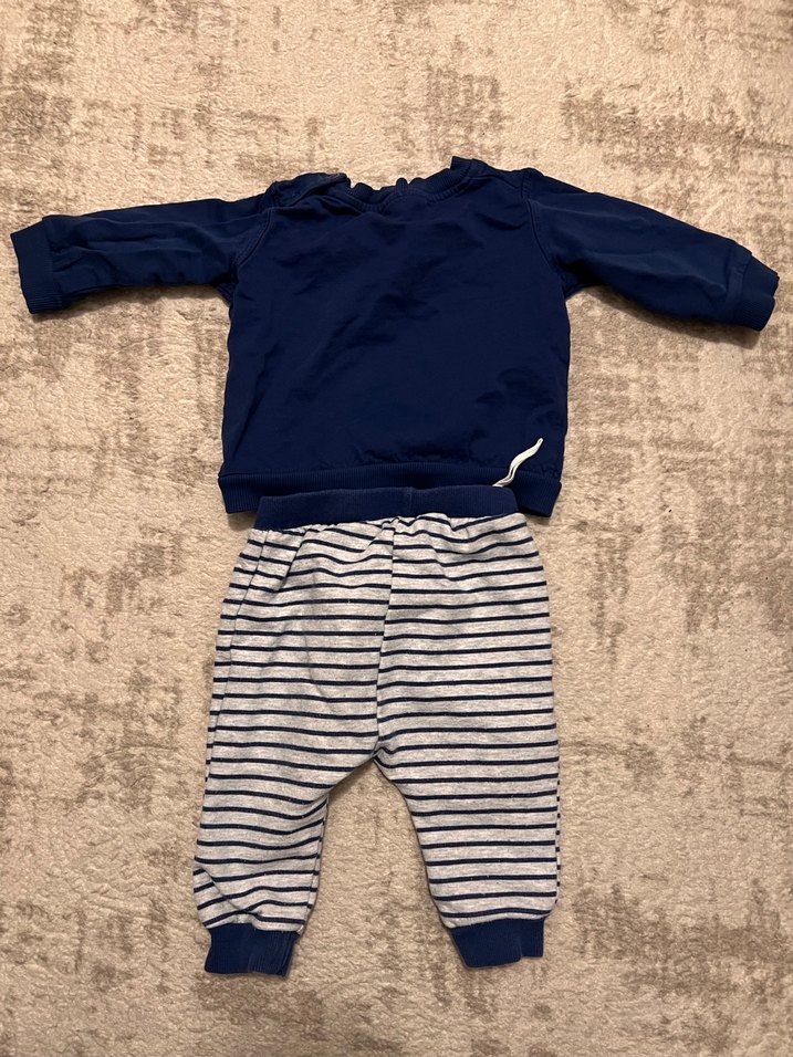 Uzun Kollu Mavi Bebek Takımı - Görsel 2