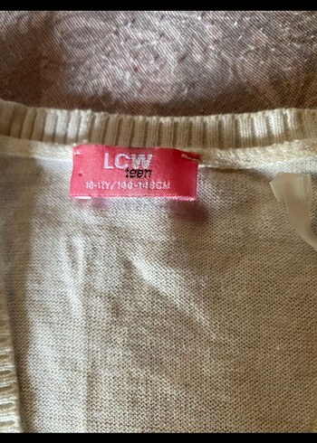 Bej Örgü Kısa Kollu V Yaka Hırka LCW - Görsel 2