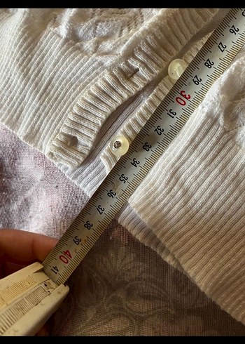 Bej Örgü Kısa Kollu V Yaka Hırka LCW - Görsel 5