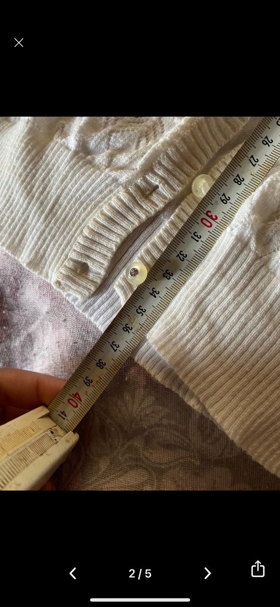 Bej Örgü Kısa Kollu V Yaka Hırka LCW - Görsel 5