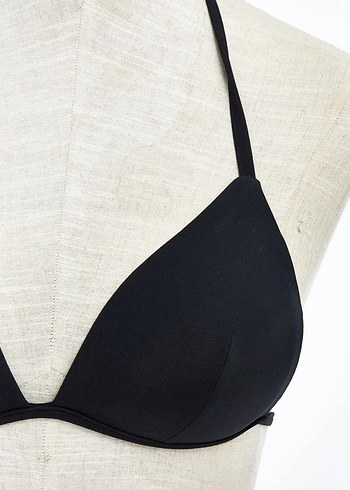LCW DREAM Siyah Düz Boyundan Bağlama Detaylı Kadın Bikini Üst - Görsel 3