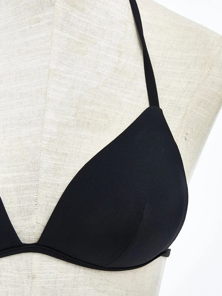 LCW DREAM Siyah Düz Boyundan Bağlama Detaylı Kadın Bikini Üst - Görsel 3