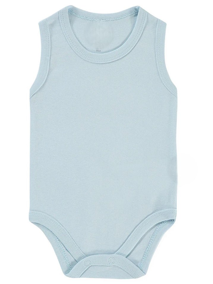 Mavi Kolsuz Bebek Çıtçıtlı Body - Görsel 2
