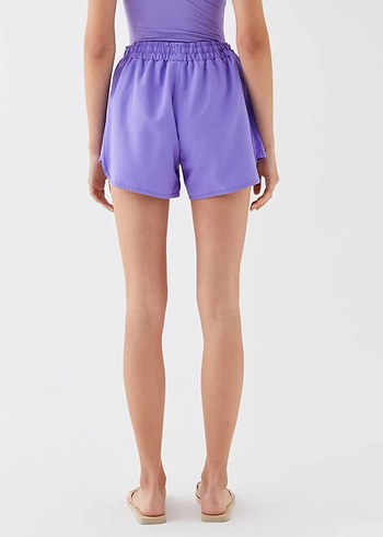 LCW DREAM Lila Beli Lastikli Desenli Kadın Deniz Şortu - Görsel 6