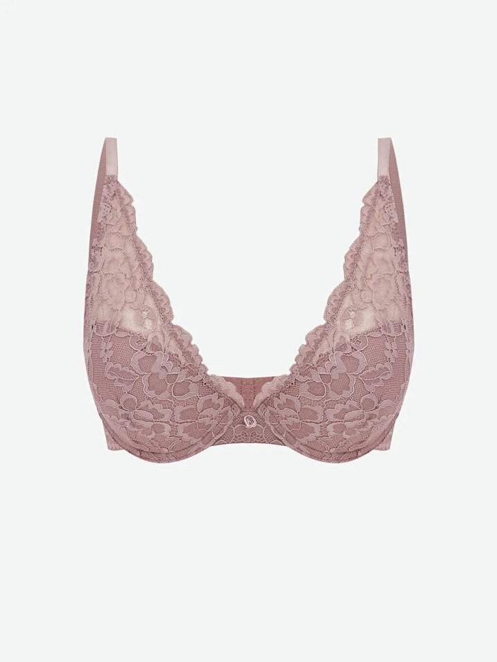 LCW DREAM Pembe Balenli Dolgusuz Dantelli Tişört Sütyen - Görsel 2